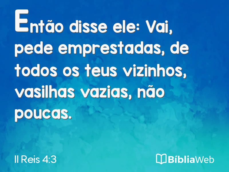 II Reis 4:3 em imagem para compartilhar