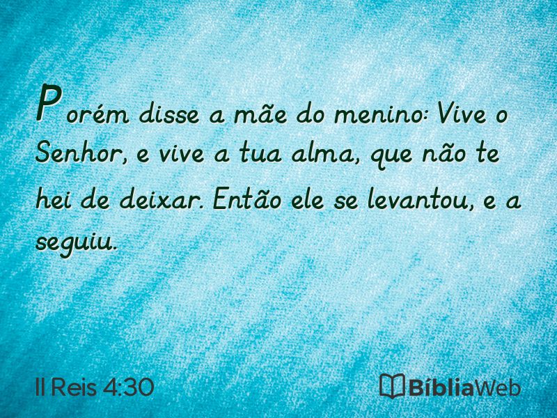 II Reis 4:30 em imagem para compartilhar
