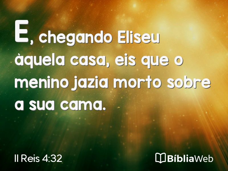II Reis 4:32 em imagem para compartilhar