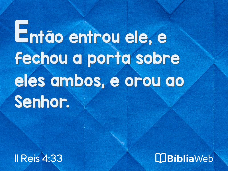 II Reis 4:33 em imagem para compartilhar