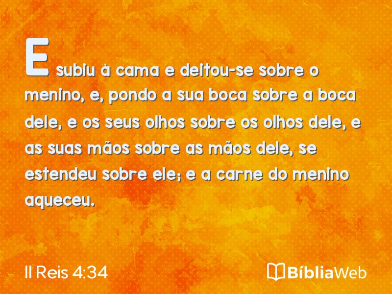 II Reis 4:34 em imagem para compartilhar