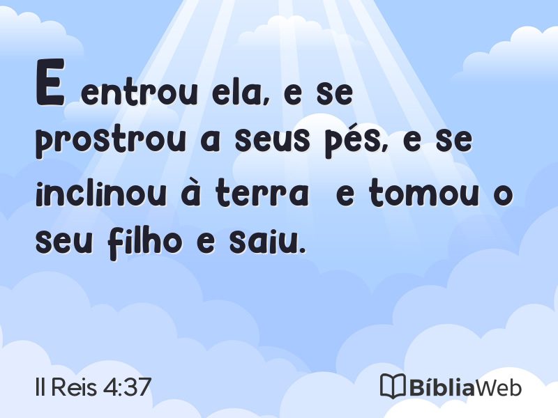 II Reis 4:37 em imagem para compartilhar