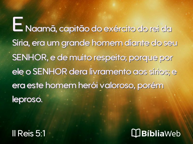 II Reis 5:1 em imagem para compartilhar