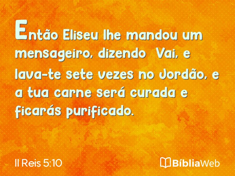 II Reis 5:10 em imagem para compartilhar