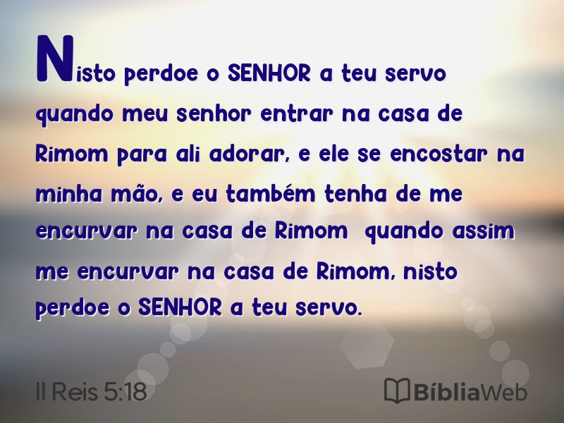 II Reis 5:18 em imagem para compartilhar