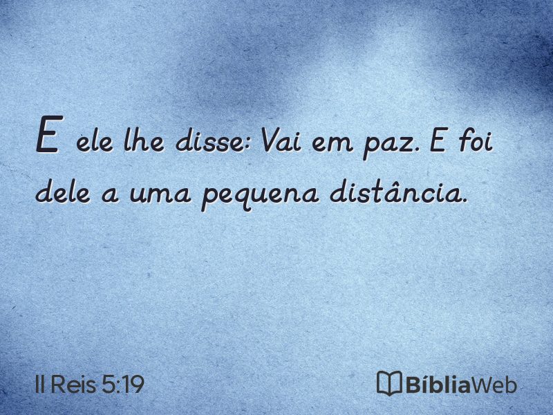 II Reis 5:19 em imagem para compartilhar
