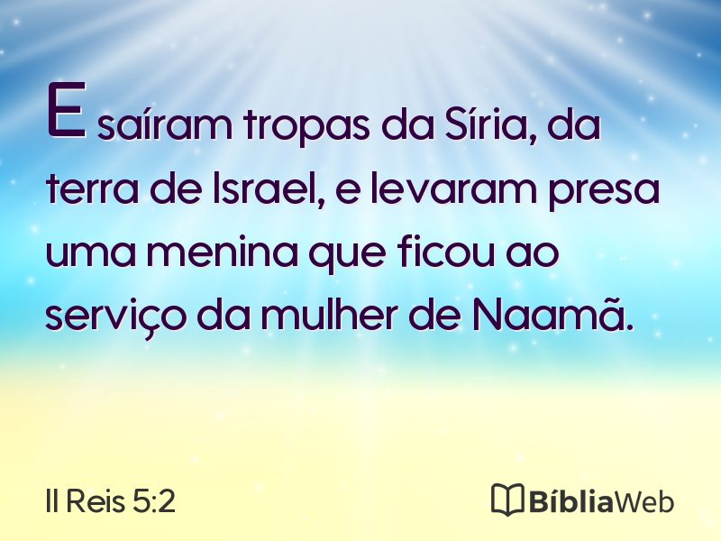 II Reis 5:2 em imagem para compartilhar