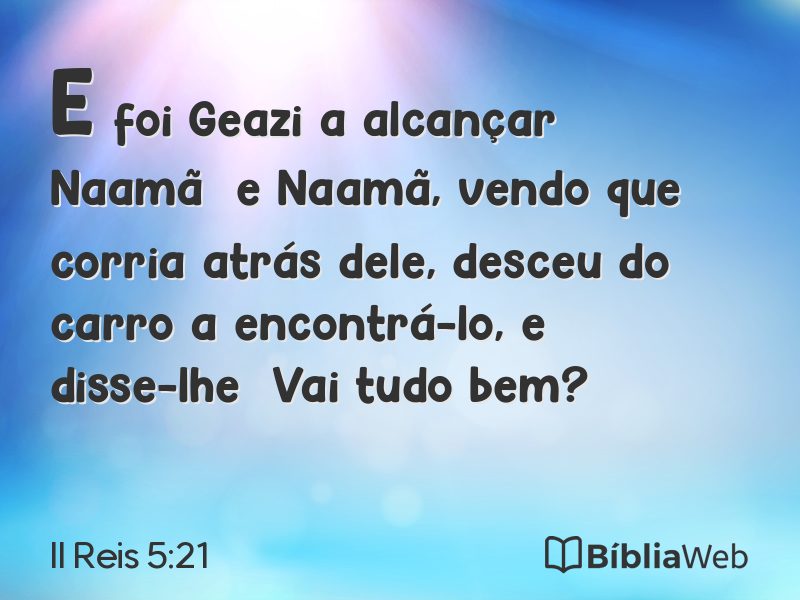 II Reis 5:21 em imagem para compartilhar