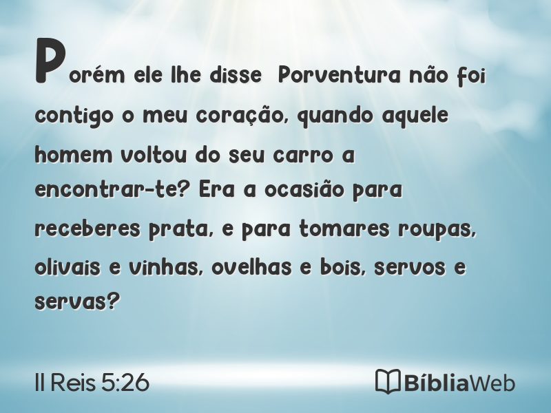 II Reis 5:26 em imagem para compartilhar