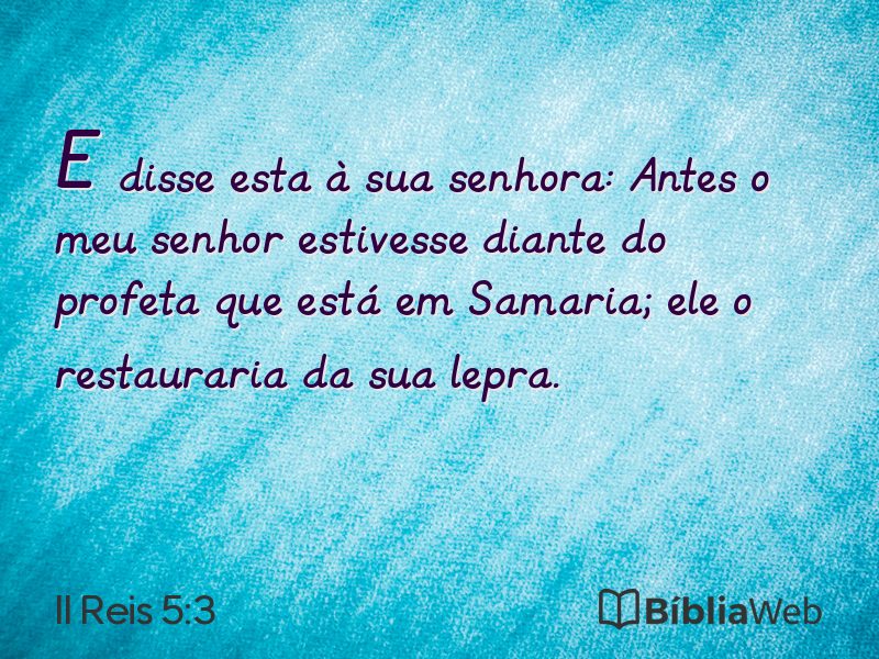 II Reis 5:3 em imagem para compartilhar
