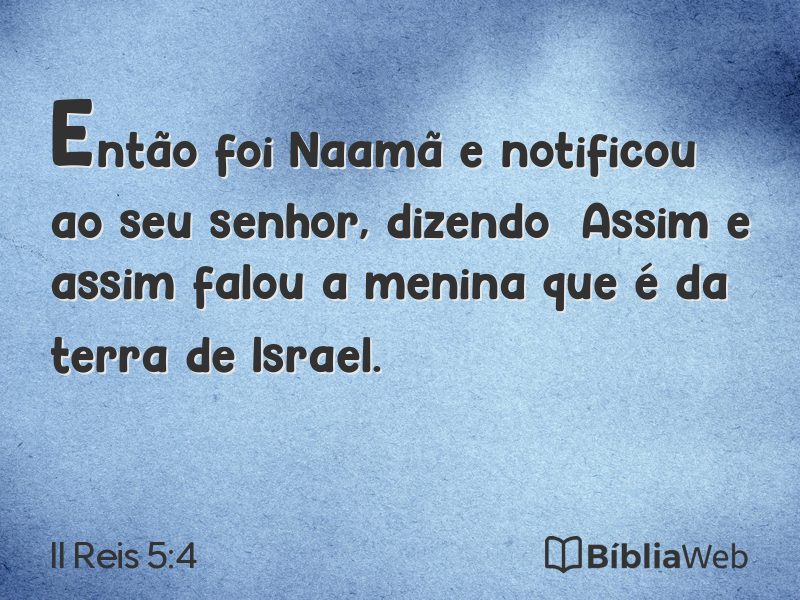 II Reis 5:4 em imagem para compartilhar