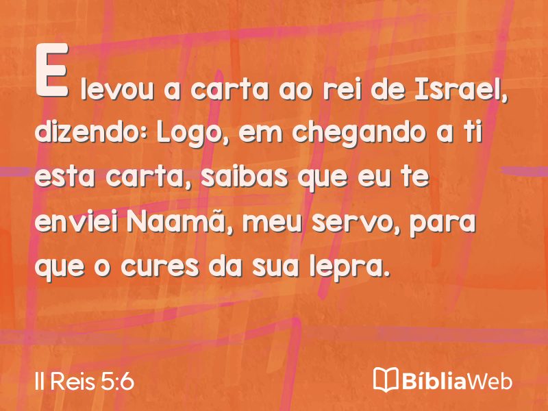 II Reis 5:6 em imagem para compartilhar
