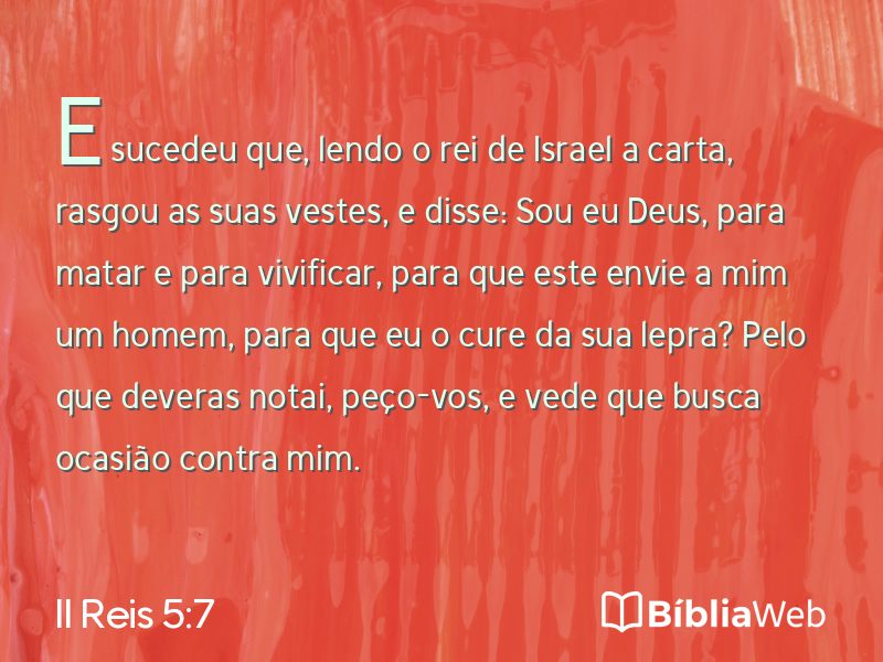 II Reis 5:7 em imagem para compartilhar