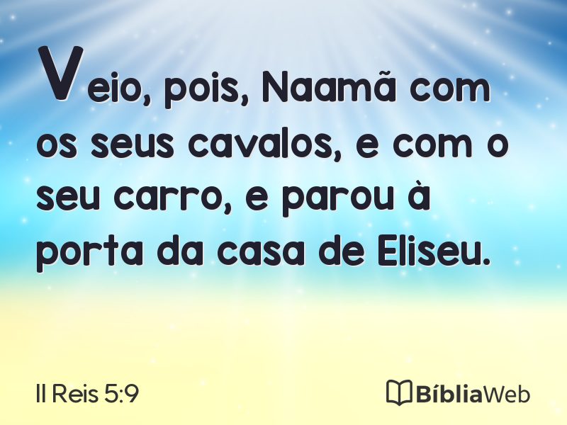 II Reis 5:9 em imagem para compartilhar