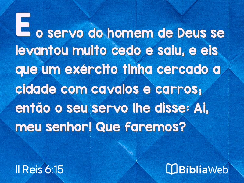 II Reis 6:15 em imagem para compartilhar