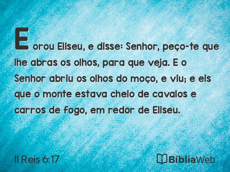 II Reis 6:17 em imagem para compartilhar