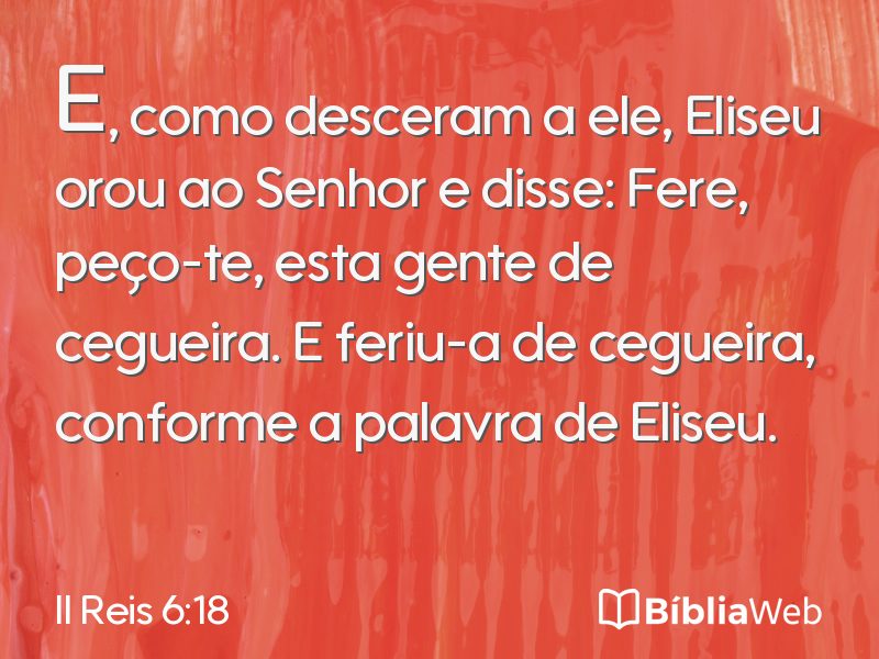 II Reis 6:18 em imagem para compartilhar