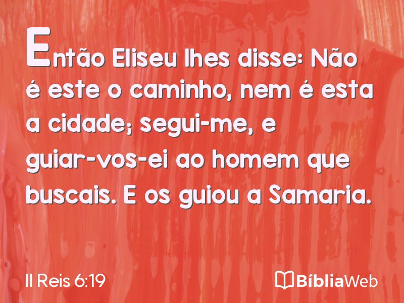 II Reis 6:19 em imagem para compartilhar