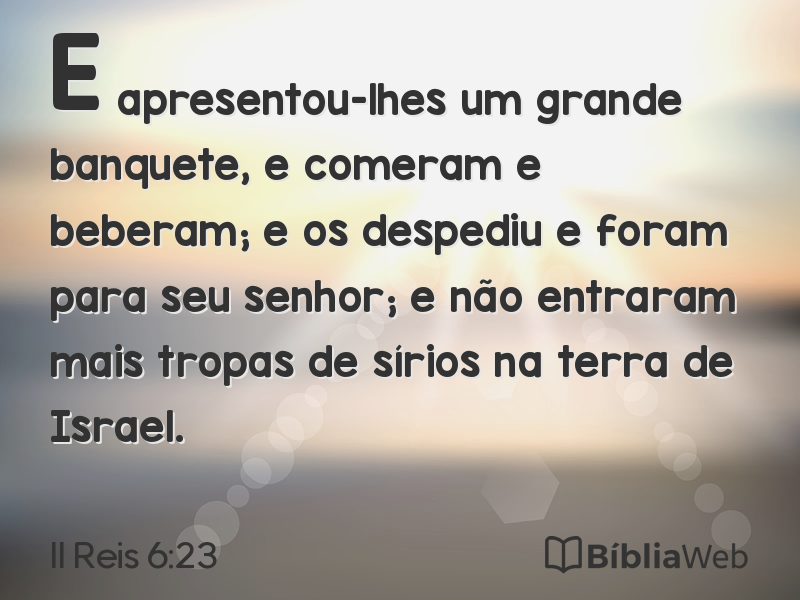 II Reis 6:23 em imagem para compartilhar