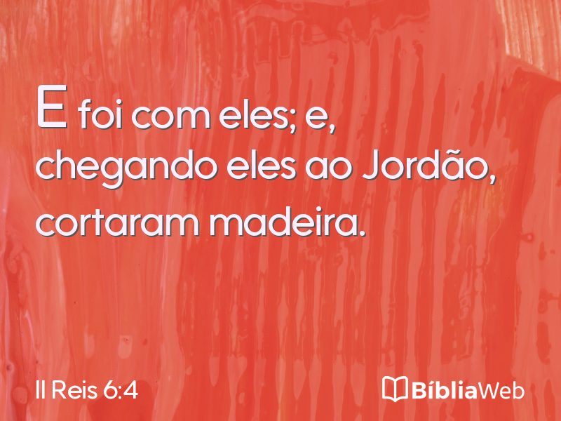 II Reis 6:4 em imagem para compartilhar