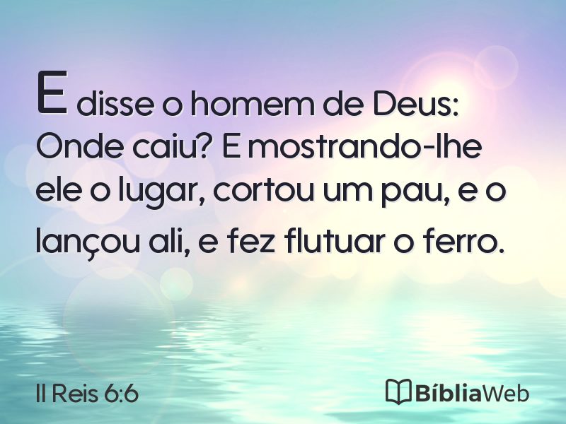 II Reis 6:6 em imagem para compartilhar