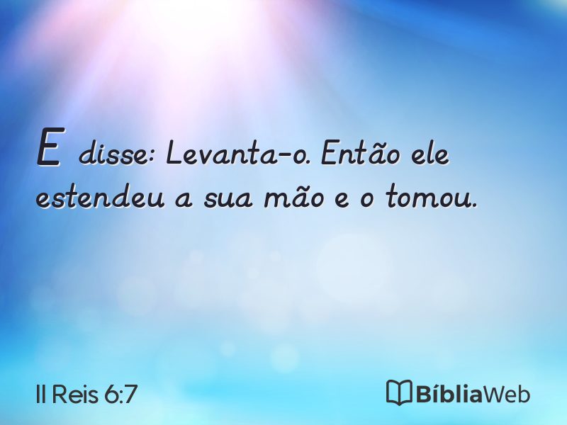 II Reis 6:7 em imagem para compartilhar