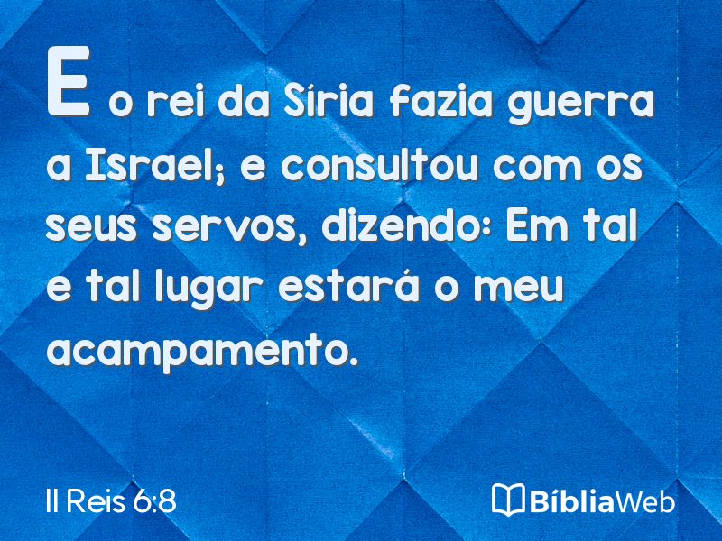 II Reis 6:8 em imagem para compartilhar