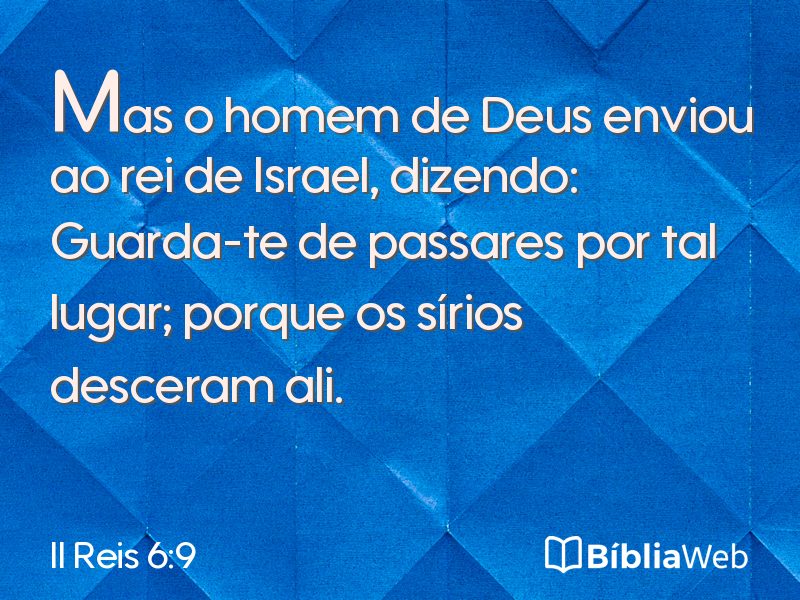 II Reis 6:9 em imagem para compartilhar