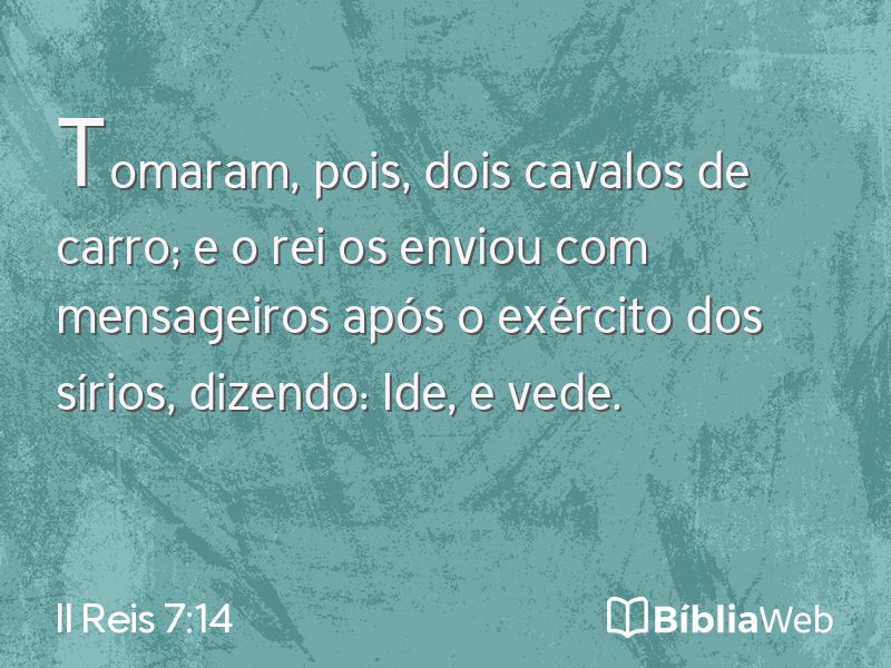 II Reis 7:14 em imagem para compartilhar