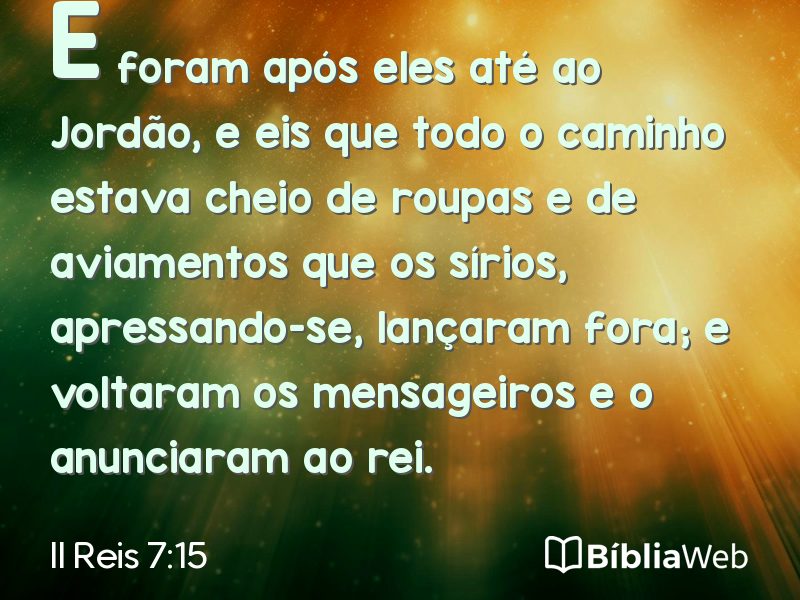 II Reis 7:15 em imagem para compartilhar