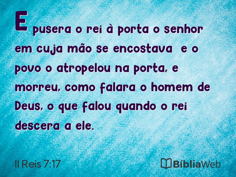 II Reis 7:17 em imagem para compartilhar