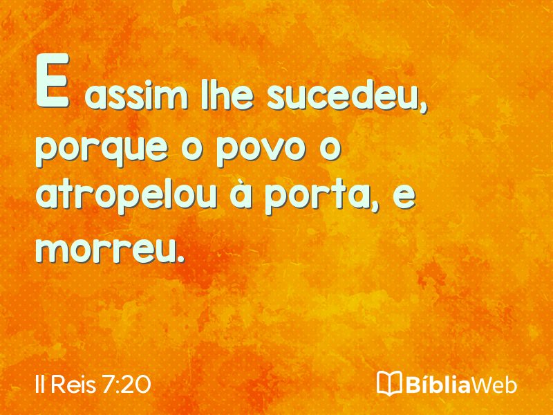 II Reis 7:20 em imagem para compartilhar