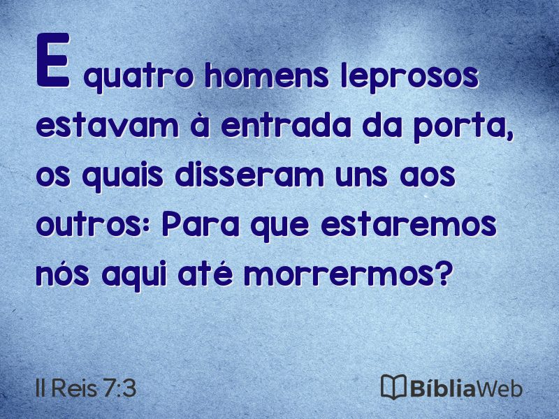 II Reis 7:3 em imagem para compartilhar