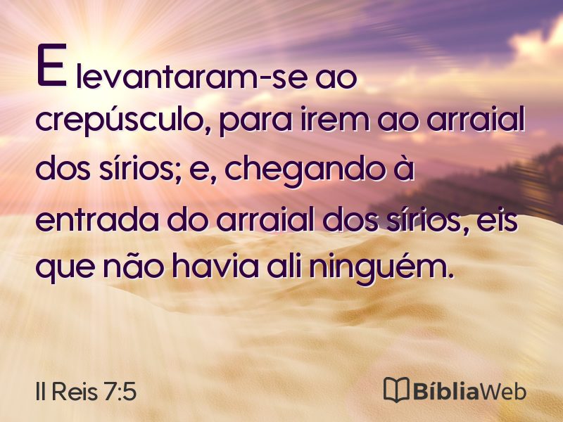 II Reis 7:5 em imagem para compartilhar