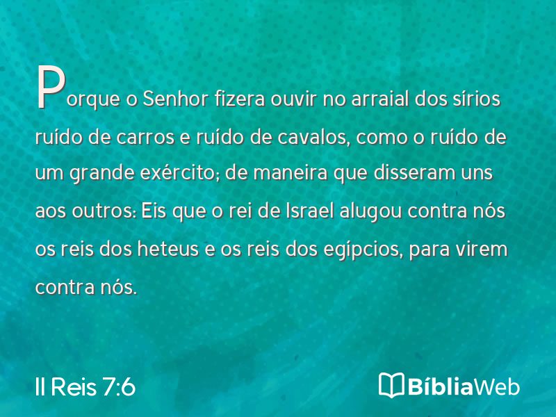 II Reis 7:6 em imagem para compartilhar