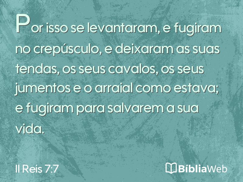 II Reis 7:7 em imagem para compartilhar