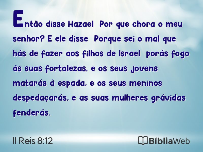 II Reis 8:12 em imagem para compartilhar