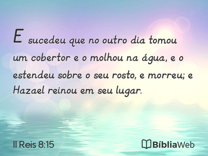 II Reis 8:15 em imagem para compartilhar