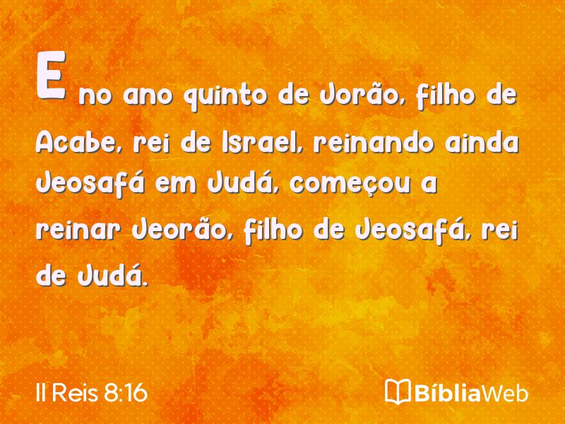 II Reis 8:16 em imagem para compartilhar