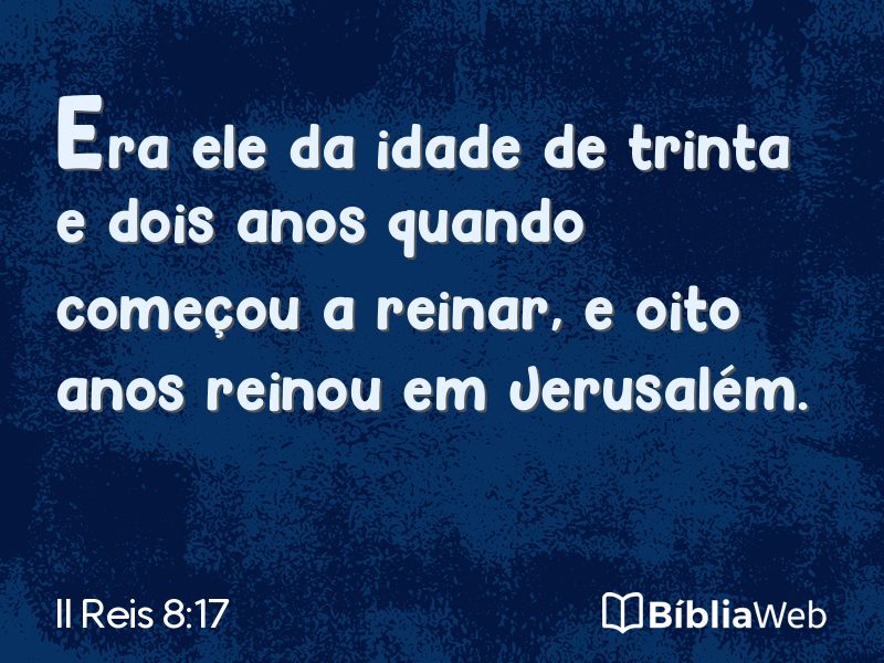 II Reis 8:17 em imagem para compartilhar