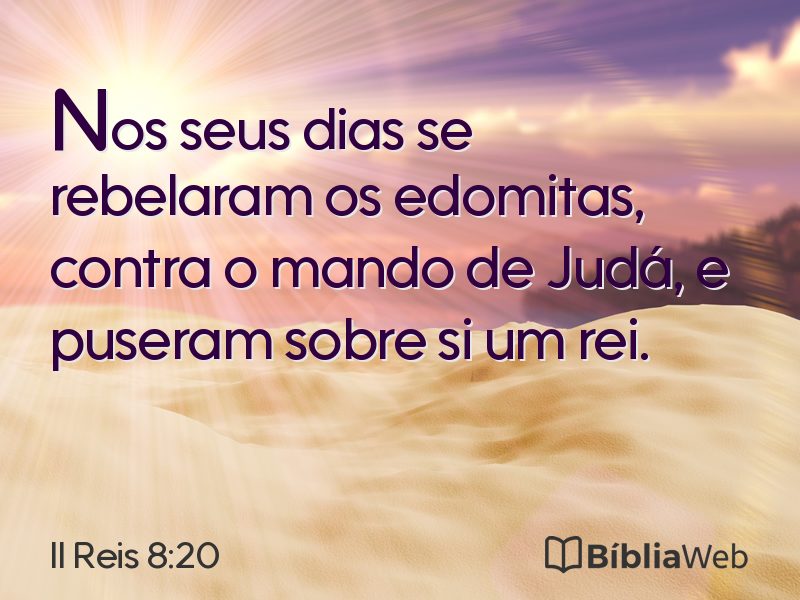 II Reis 8:20 em imagem para compartilhar