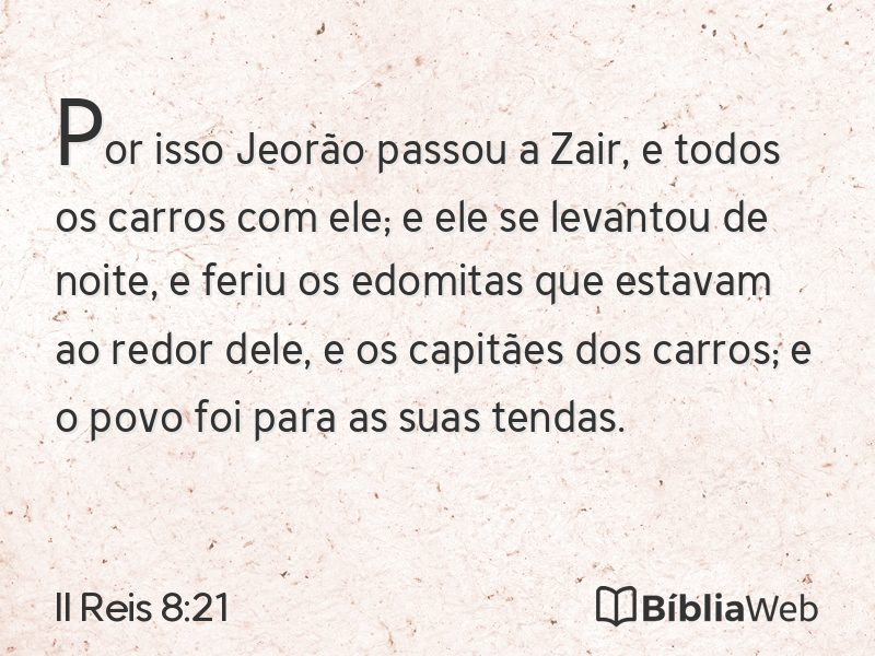 II Reis 8:21 em imagem para compartilhar