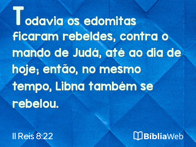 II Reis 8:22 em imagem para compartilhar