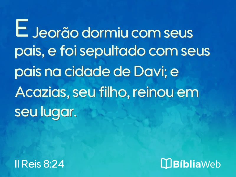 II Reis 8:24 em imagem para compartilhar