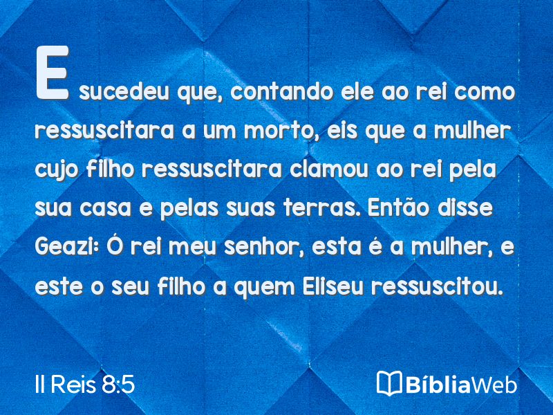II Reis 8:5 em imagem para compartilhar