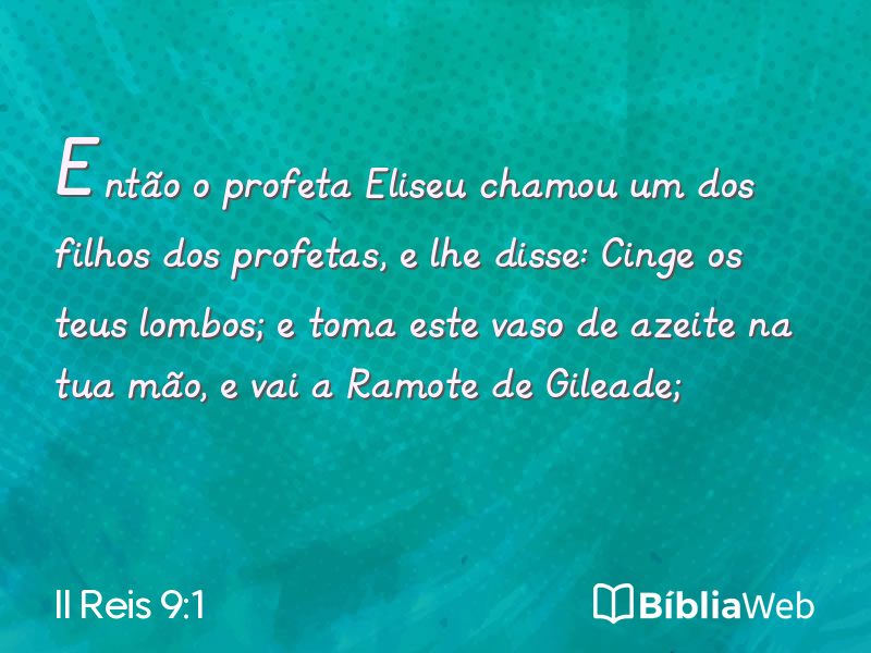 II Reis 9:1 em imagem para compartilhar
