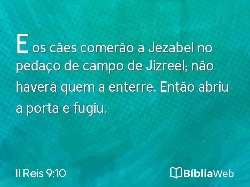 II Reis 9:10 em imagem para compartilhar