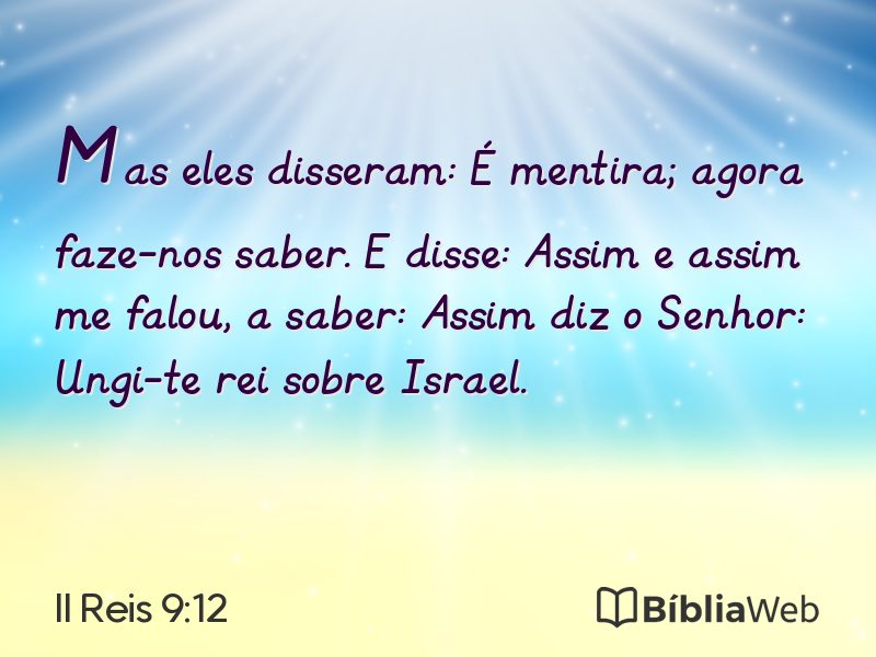 II Reis 9:12 em imagem para compartilhar