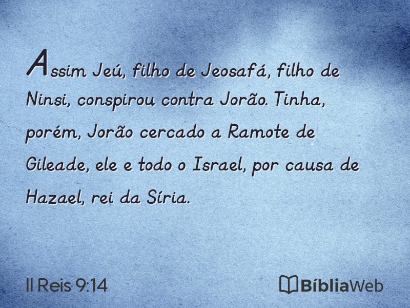 II Reis 9:14 em imagem para compartilhar