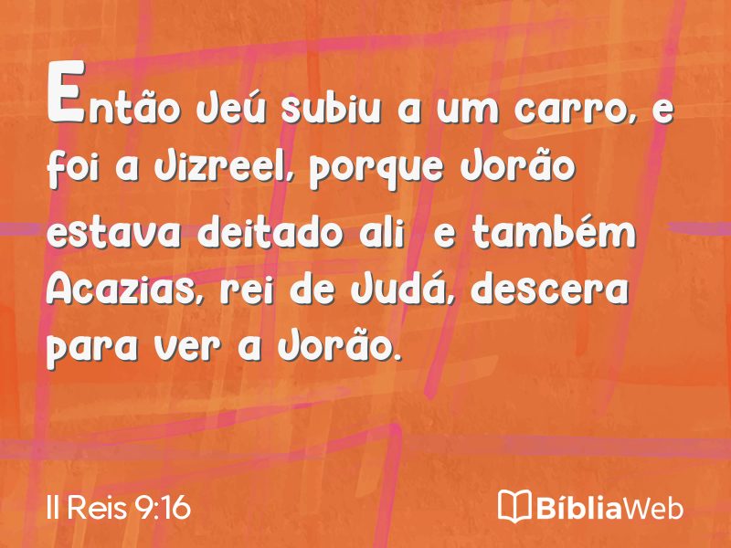 II Reis 9:16 em imagem para compartilhar